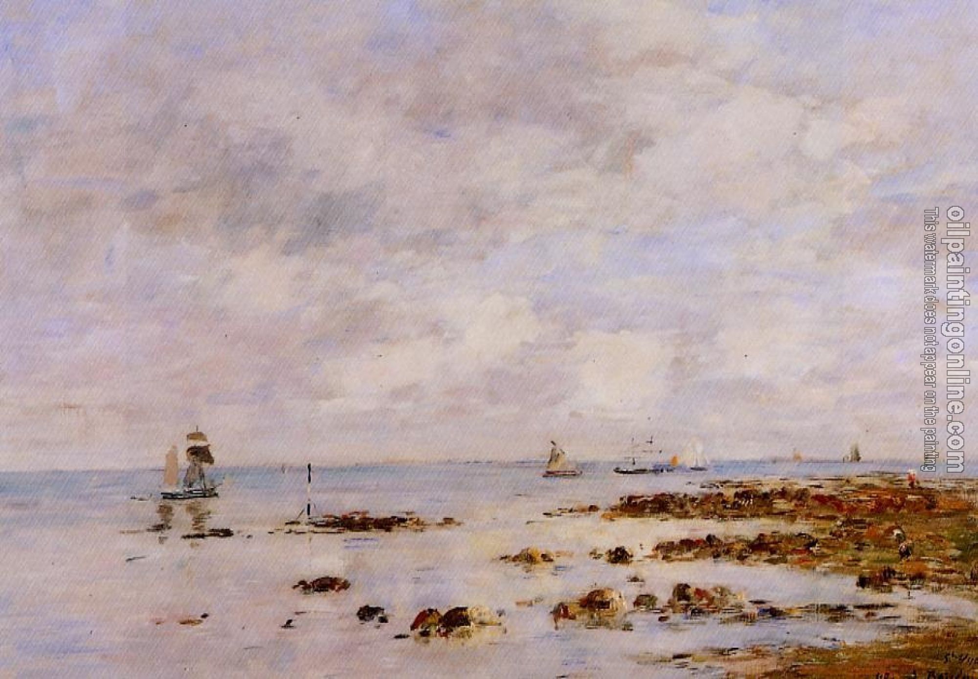 Boudin, Eugene - Low Tide at Saint-Vaast-la-Hougue